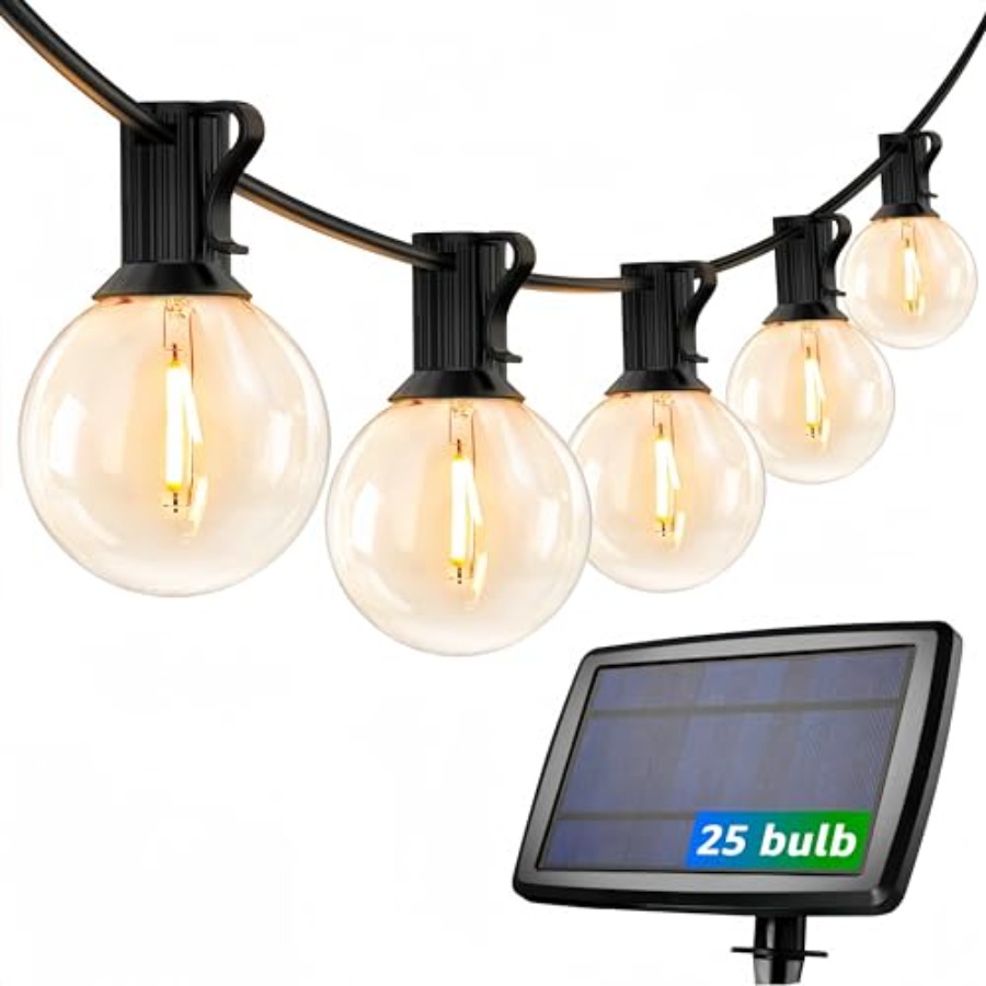 String Light Bistro - Solar Outdoor String Lights Patio Bistro