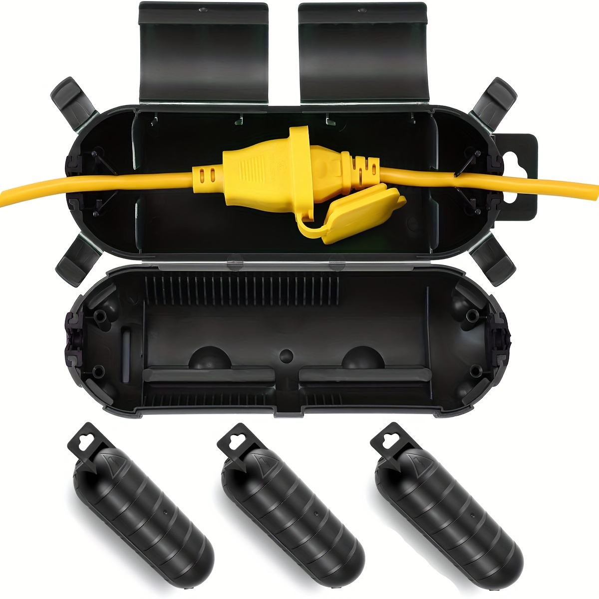 Outdoor Lighting Socket - Extension Cord Plug Connection Protective Safety