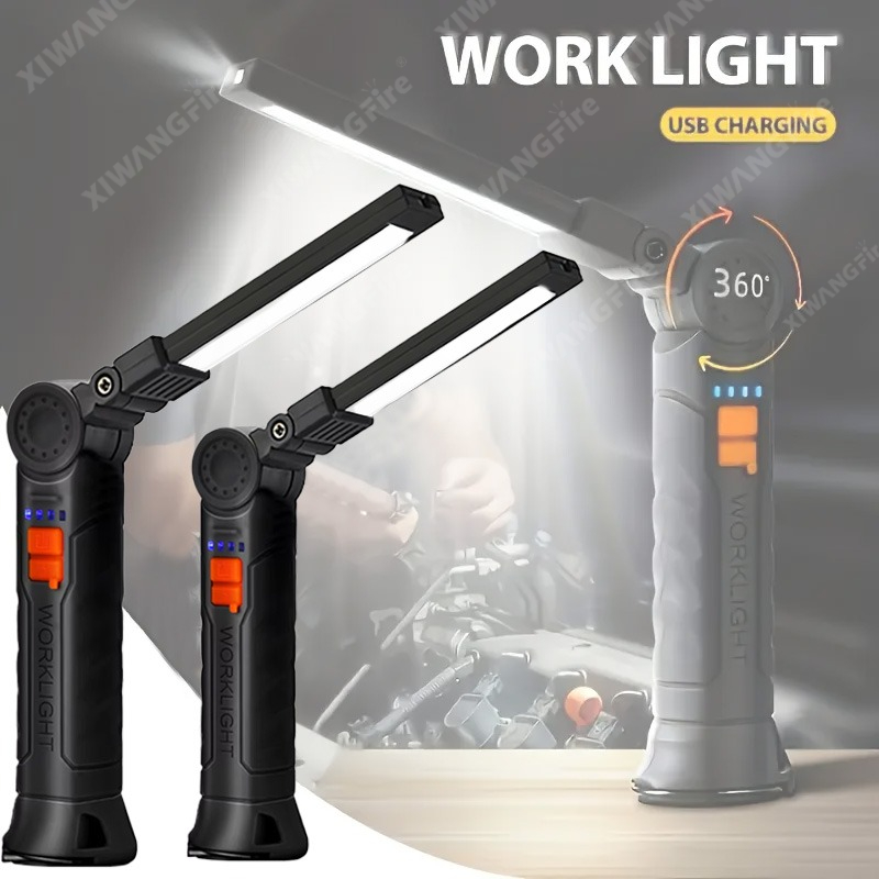 Outdoor Lighting Junction Box - Rechargeable LED Flashlight Work Light with