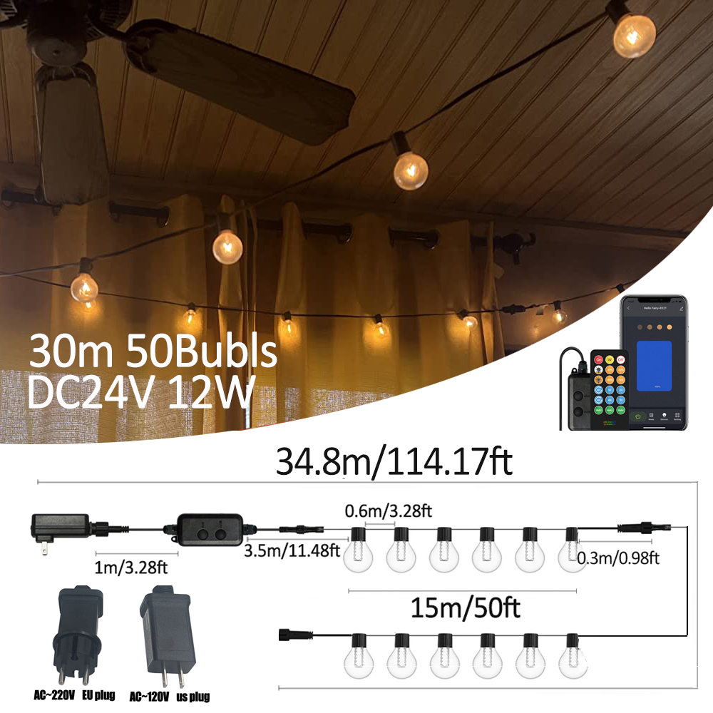 Outdoor Lighting Socket - G40 Smart Outdoor DIY LED String