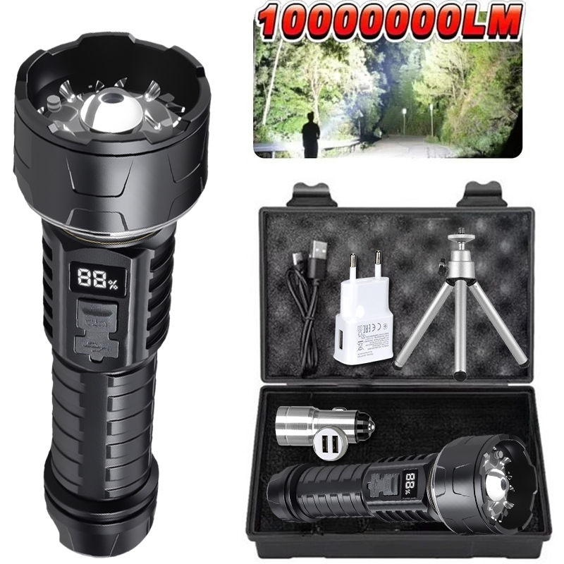 Outdoor Lighting Lanterns - COB LED Flashlight Rechargeable Lantern 7-core