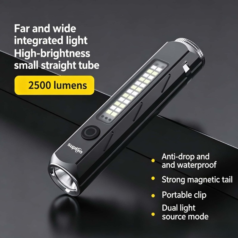 Outdoor Lighting Types - LED Strong Light Flashlight Type-C Charging