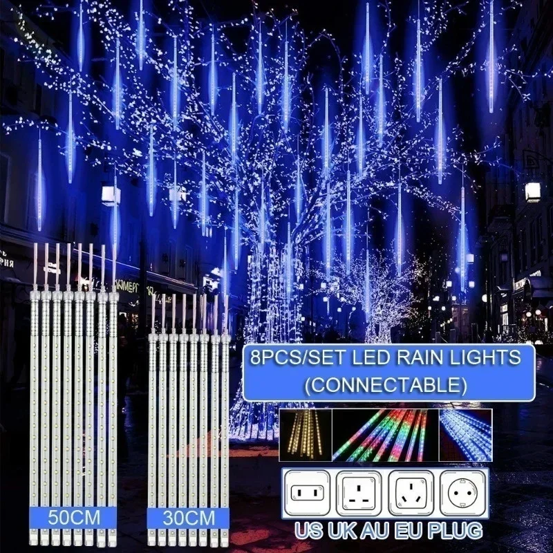 Outdoor Lighting Socket - 30cm /50cm Waterproof Meteor Shower Rain