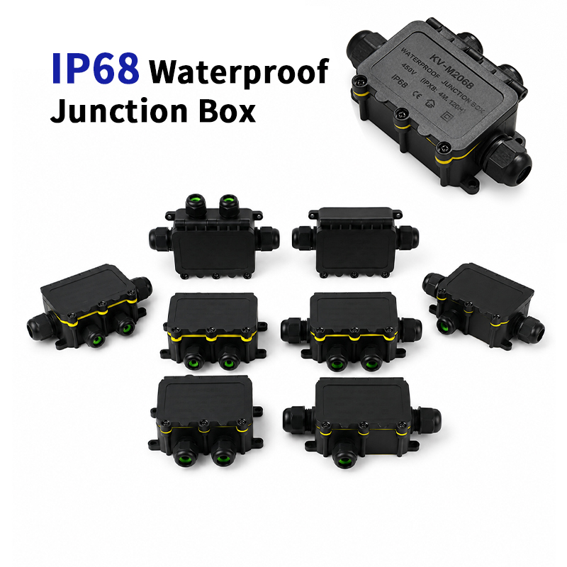 Outdoor Lighting Electrical Box - IP68 Waterproof Junction Box 2-8 Way