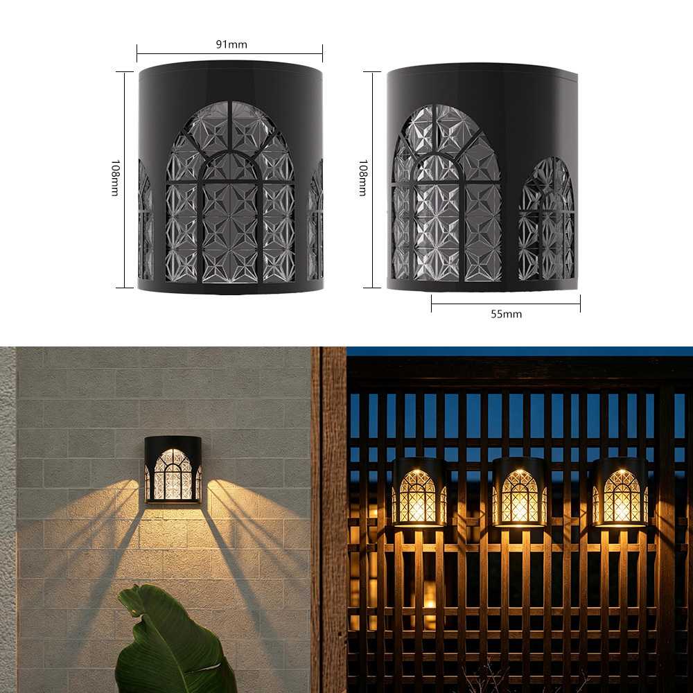 Outdoor Lighting Front Yard - 2pcs Outdoor Solar Fence Lights Waterproof