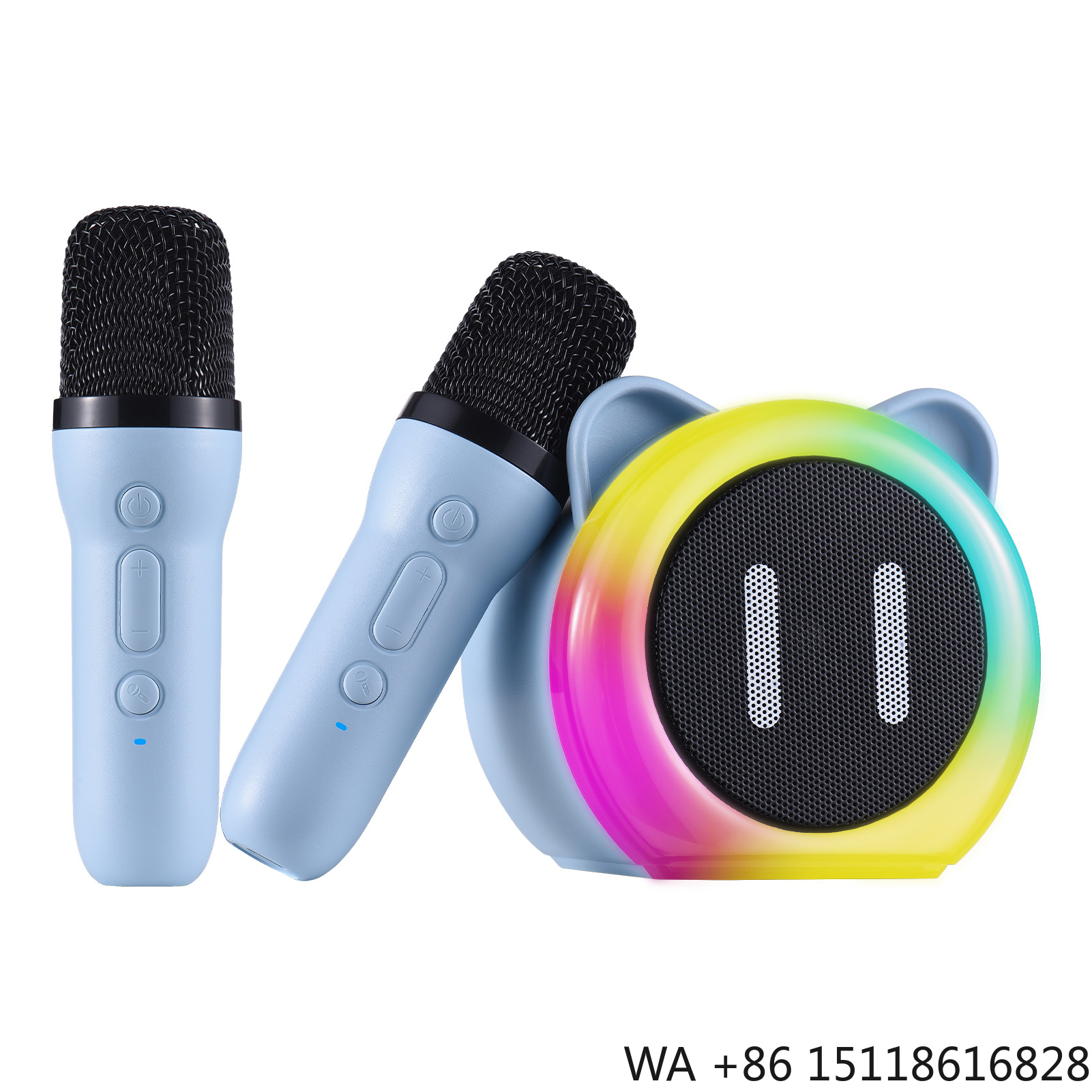 Outdoor Lighting Effects - Karaoke Machine with 2 Wireless Microphones