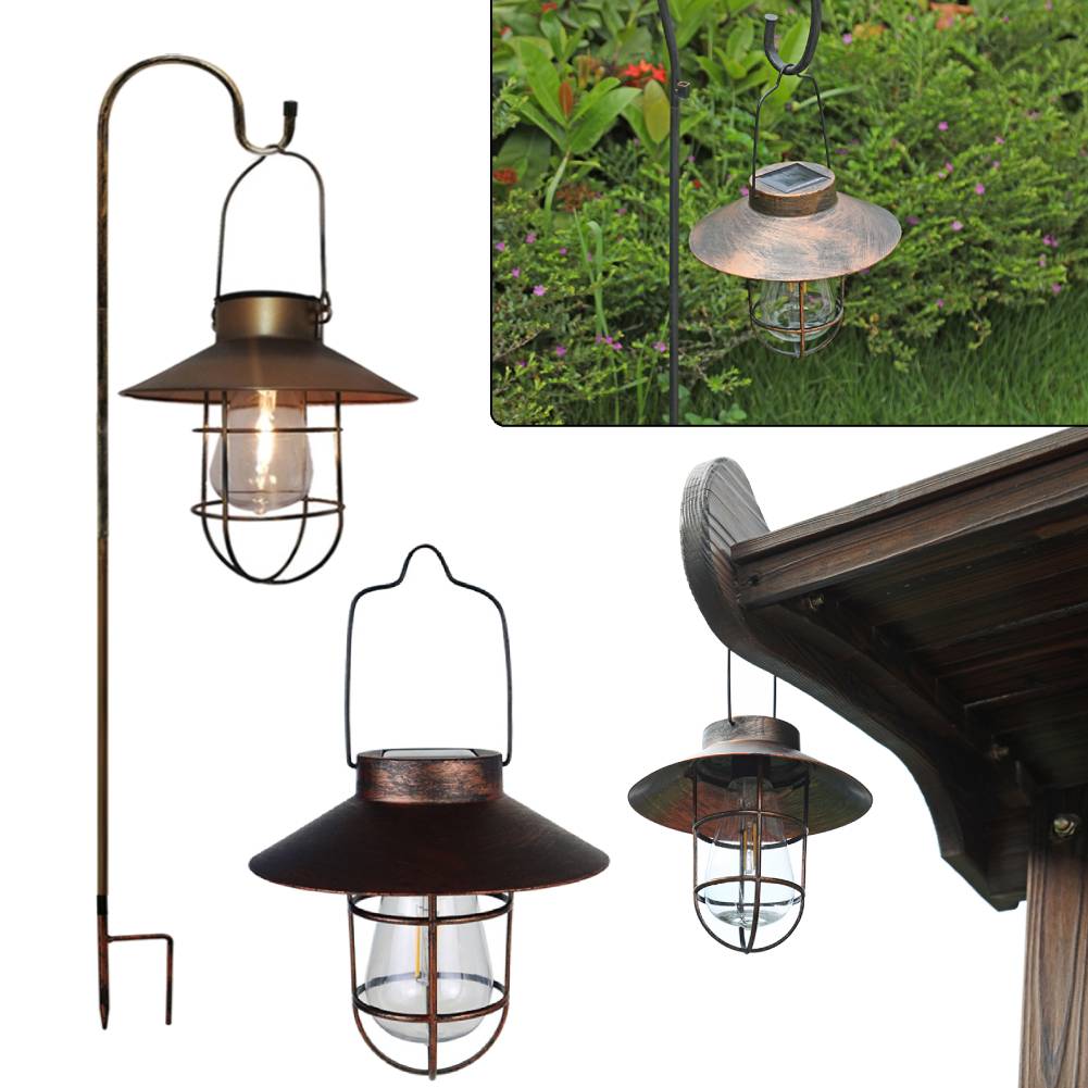 Outdoor Lighting Chandelier - Solar Retro Camping Lantern Waterproof Vintage