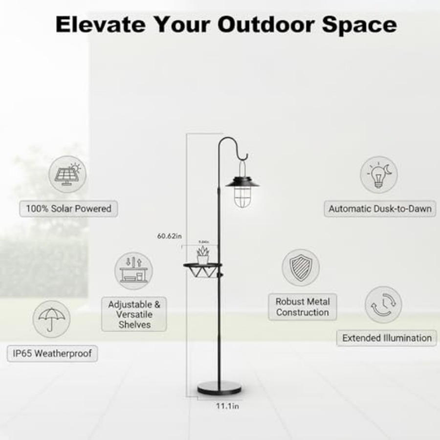 Solar Floor Lamp with Table, 6 - огляд і ціна Outdoor Lighting Waterproof