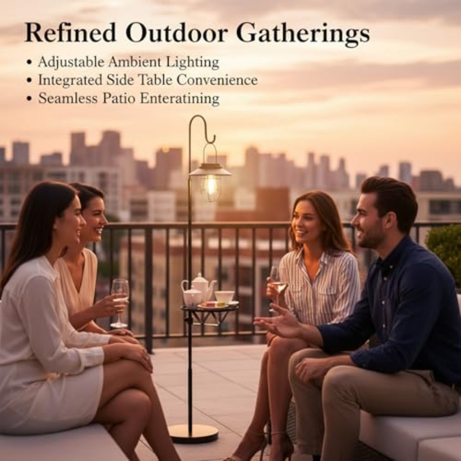 Solar Floor Lamp with Table, 6 - огляд і ціна Outdoor Lighting Waterproof