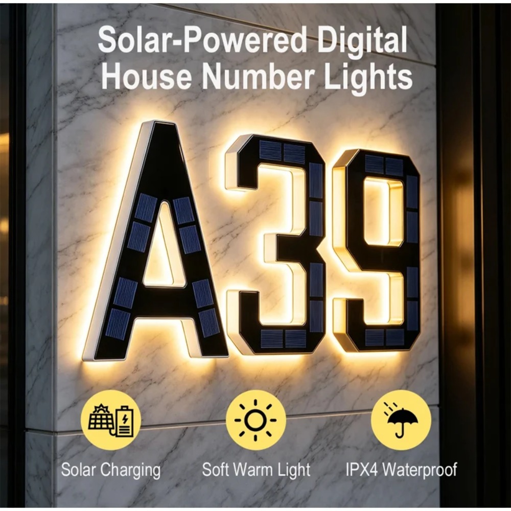 Solar LED House Number Sign Wa - огляд і ціна Outdoor Lighting Front Yard