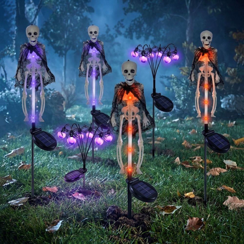 Skeleton Purple Light Hallowee - огляд і ціна Outdoor Lighting Front Yard