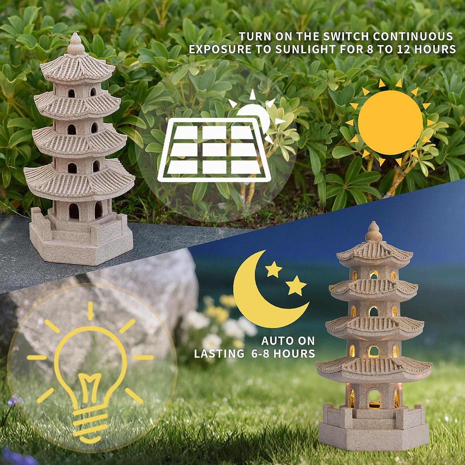 Solar Pagoda Lantern Garden St - огляд і ціна Halo Outdoor Lighting