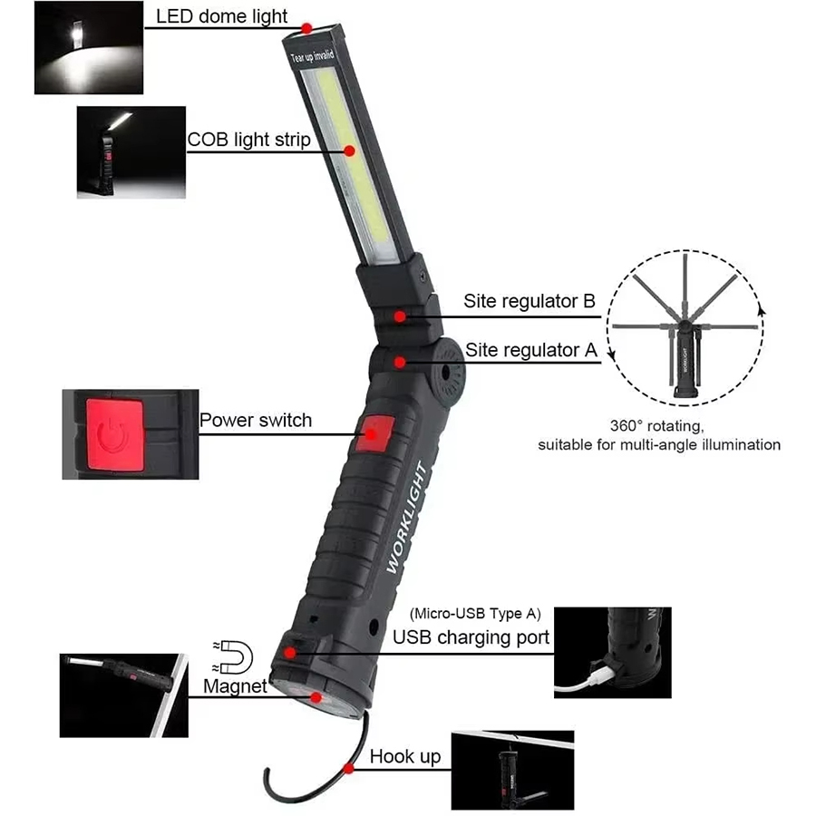 Portable LED Flashlight with M - огляд і ціна Outdoor Lighting Lanterns