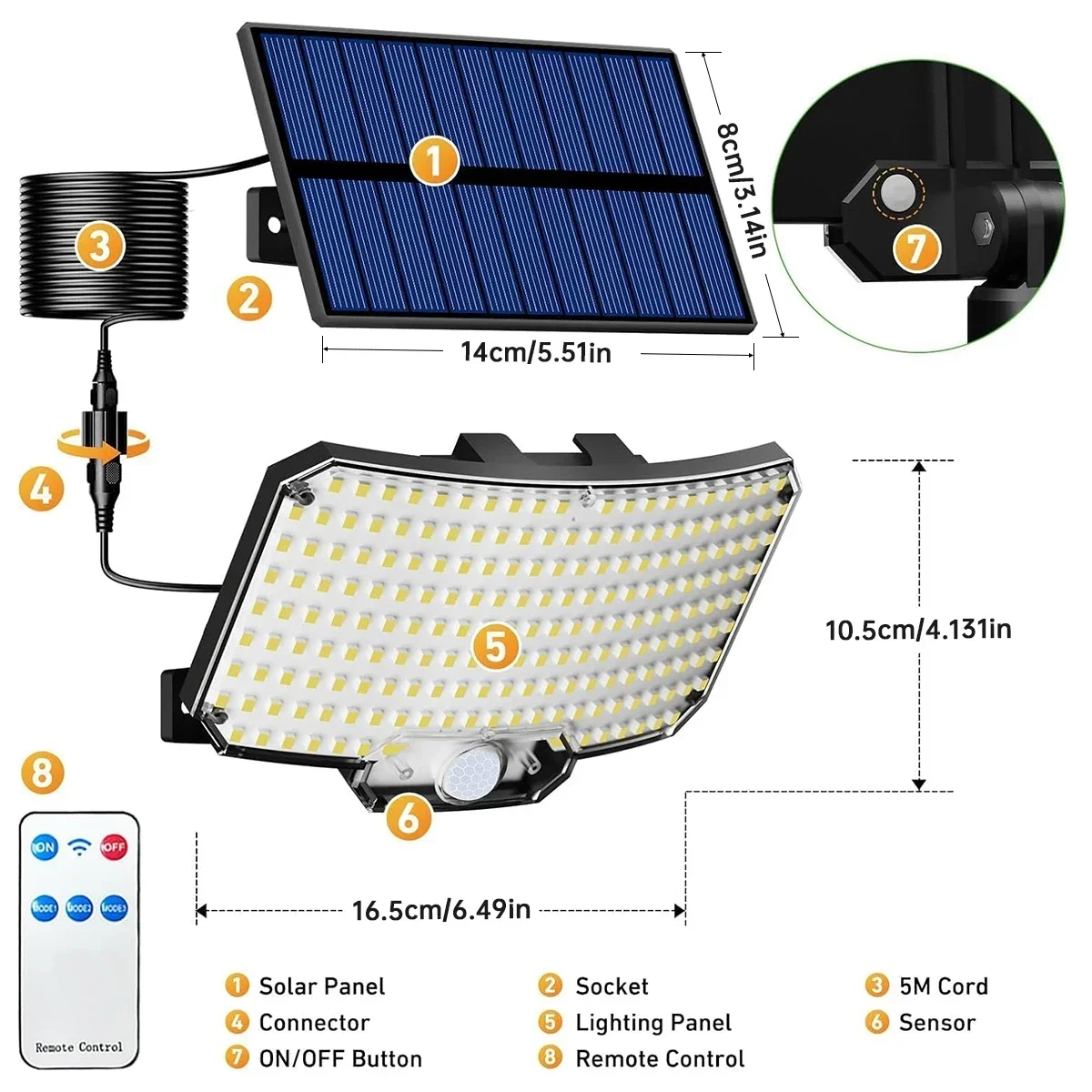 234LED Solar Outdoor Lights Mo - огляд і ціна Outdoor Lighting Waterproof