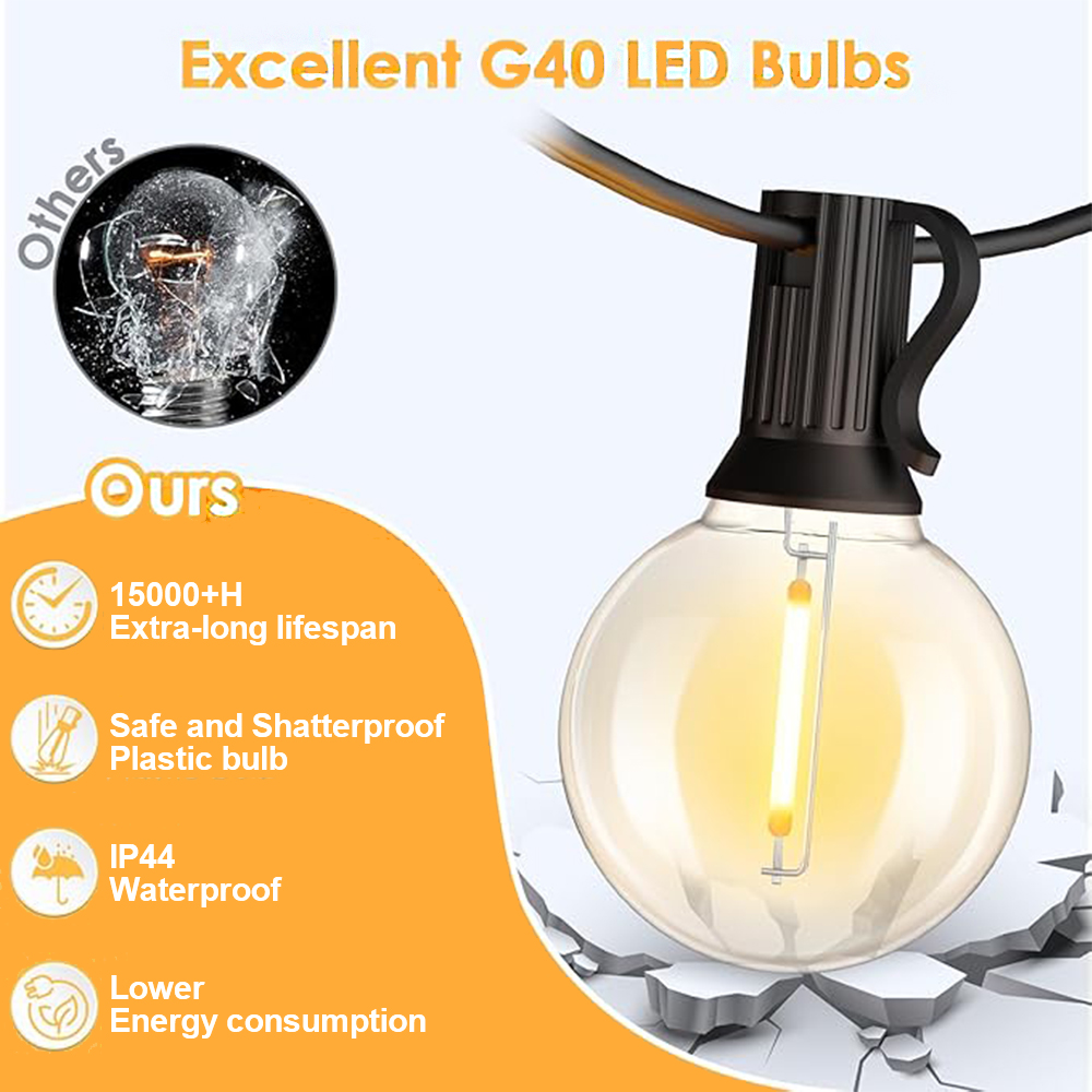 G40 LED Outdoor String Lights  - огляд і ціна Outdoor Lighting Sconce