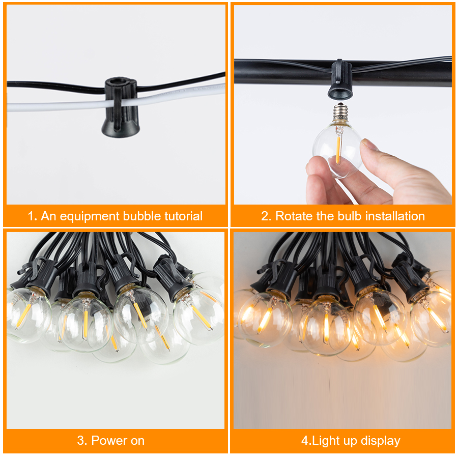 G40 LED Outdoor String Ball Li - огляд і ціна Outdoor Lighting Socket