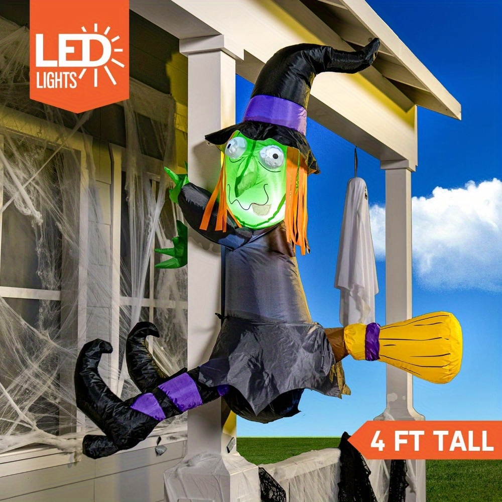4FT Halloween Inflatable Witch - огляд і ціна Outdoor Lighting Effects