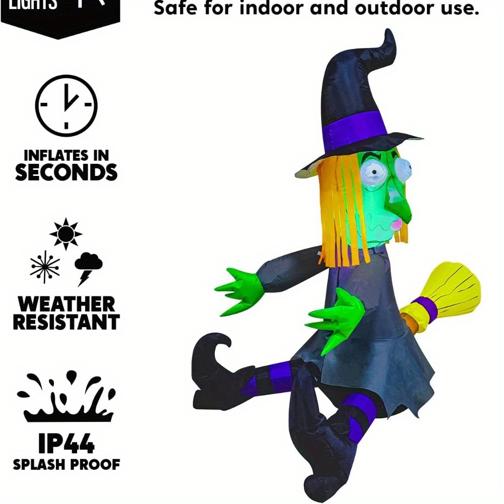 4FT Halloween Inflatable Witch - огляд і ціна Outdoor Lighting Effects