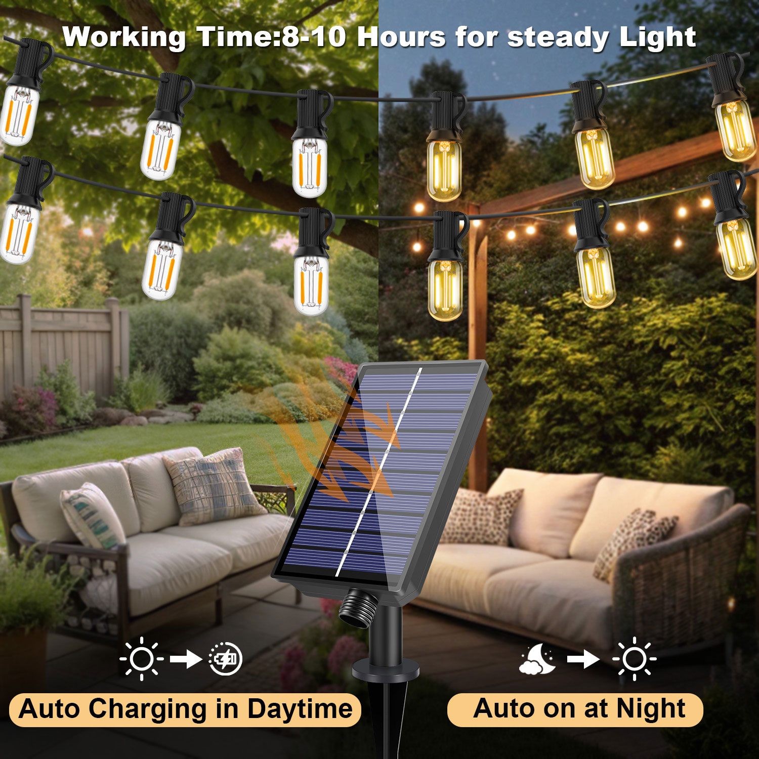 LED T22 Solar String Lights 8  - огляд і ціна String Light Bistro