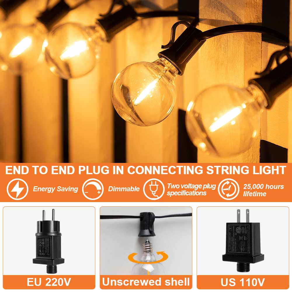 G40 LED String Light E12 DC24V - огляд і ціна String Light Bistro