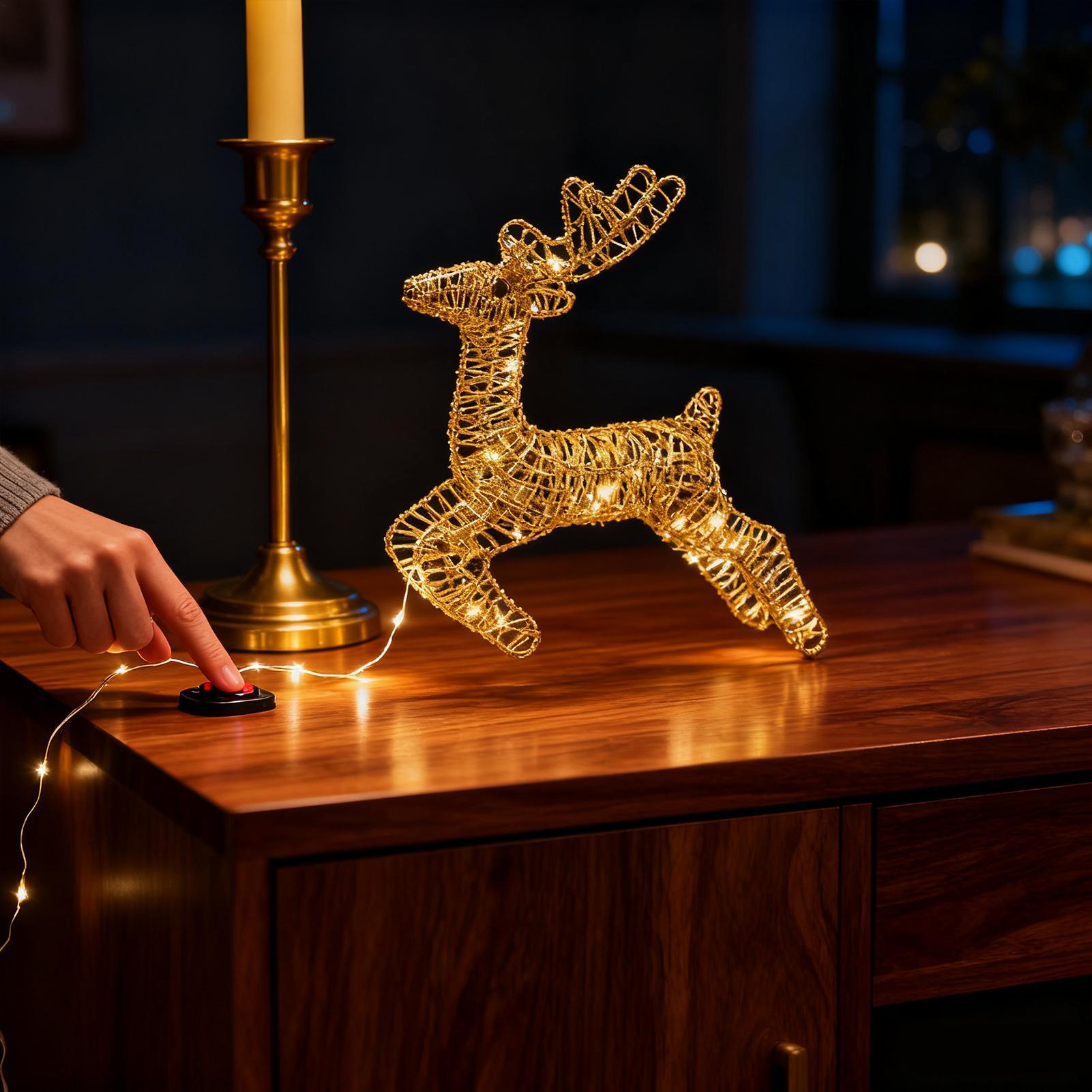 Light Up Reindeer Anti-Rust Fe - огляд і ціна Outdoor Lighting Front Yard