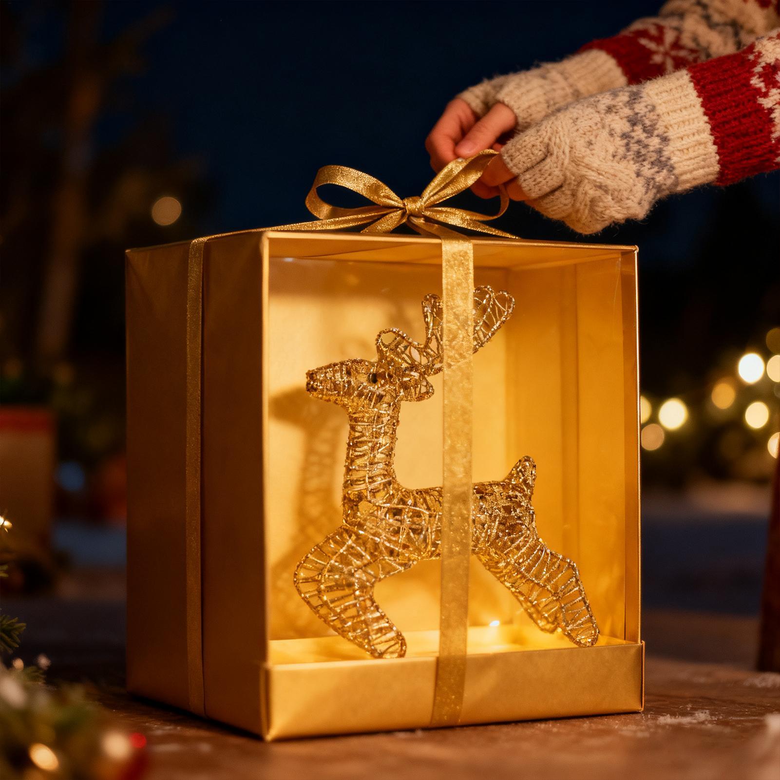 Lighted Christmas Deer Glitter - огляд і ціна Outdoor Lighting Front Yard