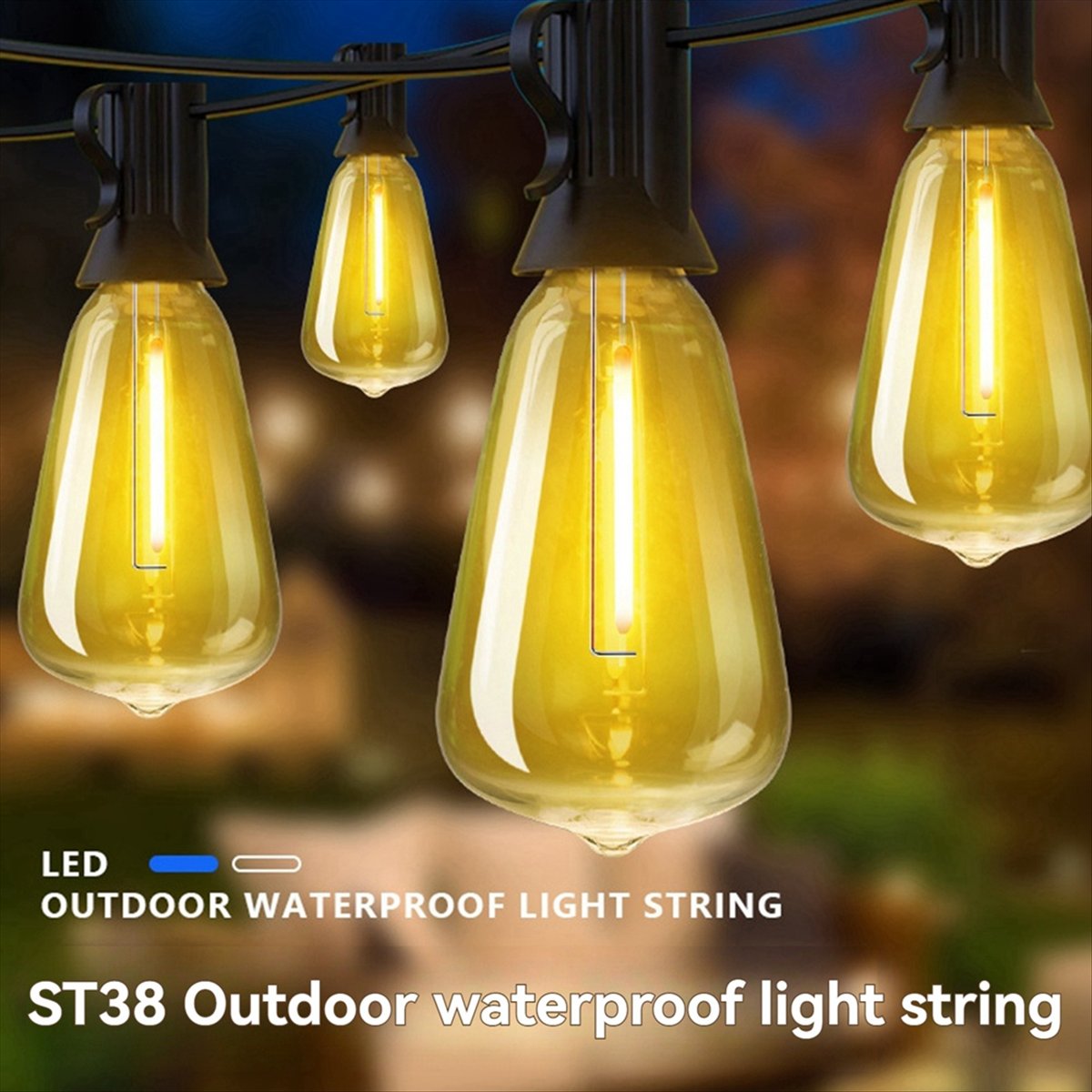 Top ST38 LED Light String Pati - огляд і ціна String Light Bistro