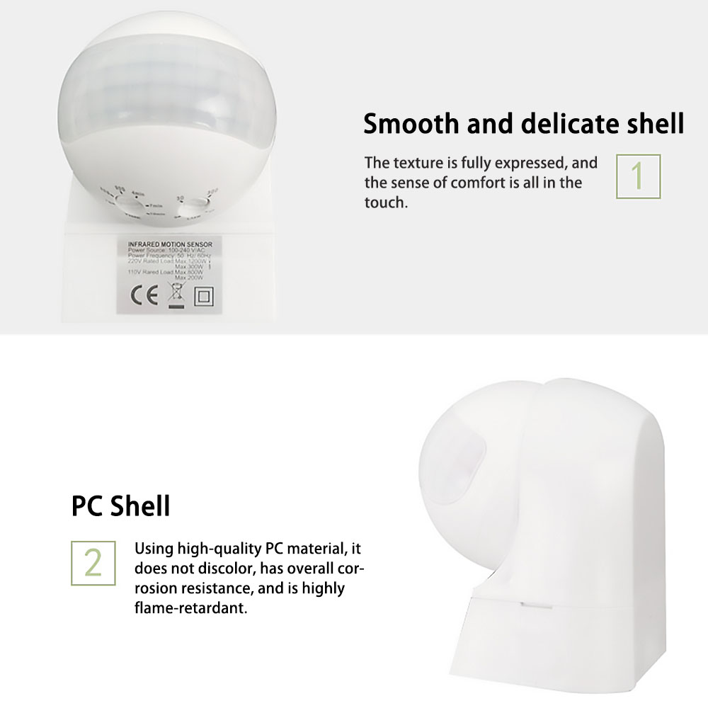 220V Outdoor Waterproof Wall-m - огляд і ціна Outdoor Lighting Motion Sensor