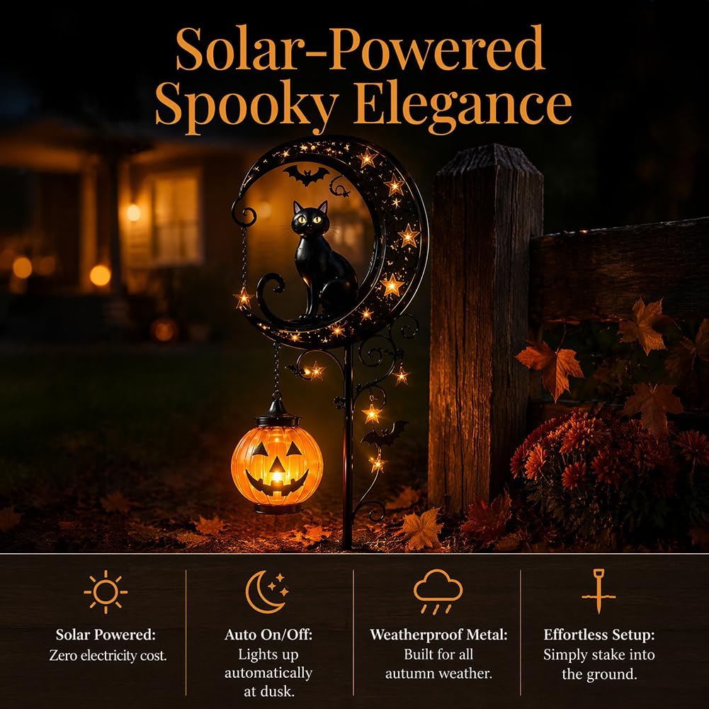 Solar Halloween Black Cat & Pu - огляд і ціна Outdoor Lighting Ground