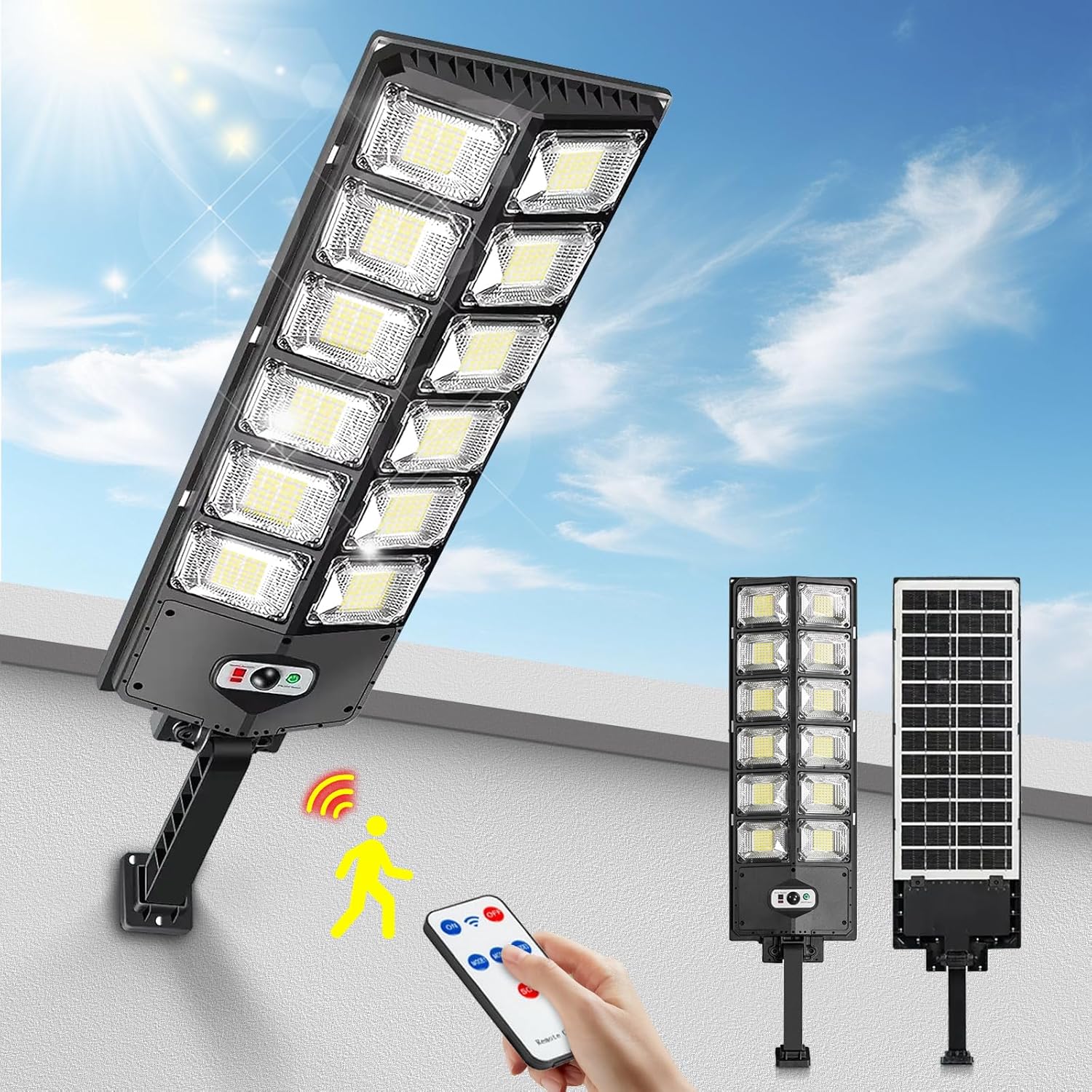 12000LM Solar Street Lights Ou - огляд і ціна Outdoor Lighting Front Yard