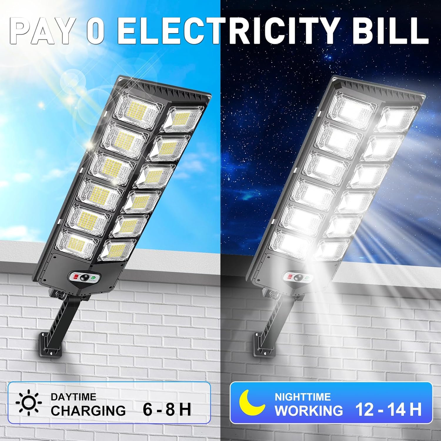 12000LM Solar Street Lights Ou - огляд і ціна Outdoor Lighting Front Yard
