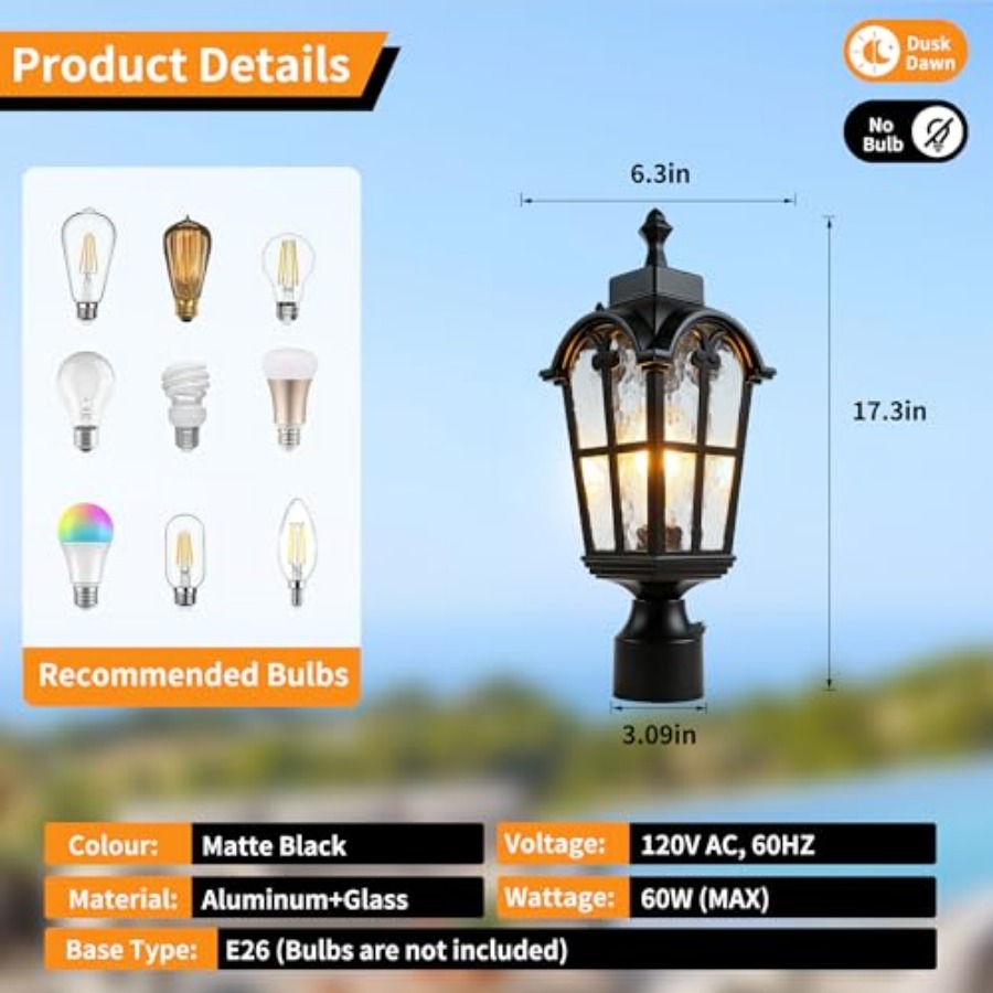 Sensor Outdoor Post Lights Wat - огляд і ціна Outdoor Lighting Waterproof