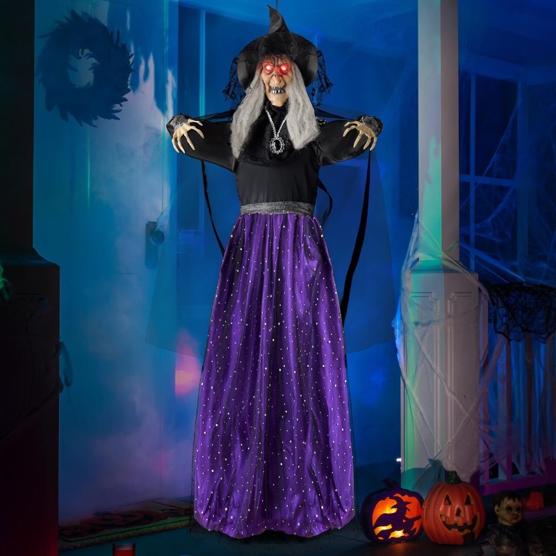 47'' Animated Witch Halloween  - огляд і ціна Outdoor Lighting Effects