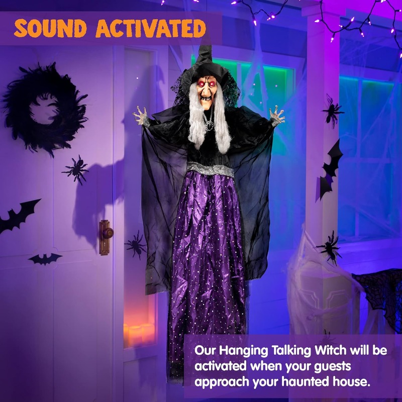 47'' Animated Witch Halloween  - огляд і ціна Outdoor Lighting Effects