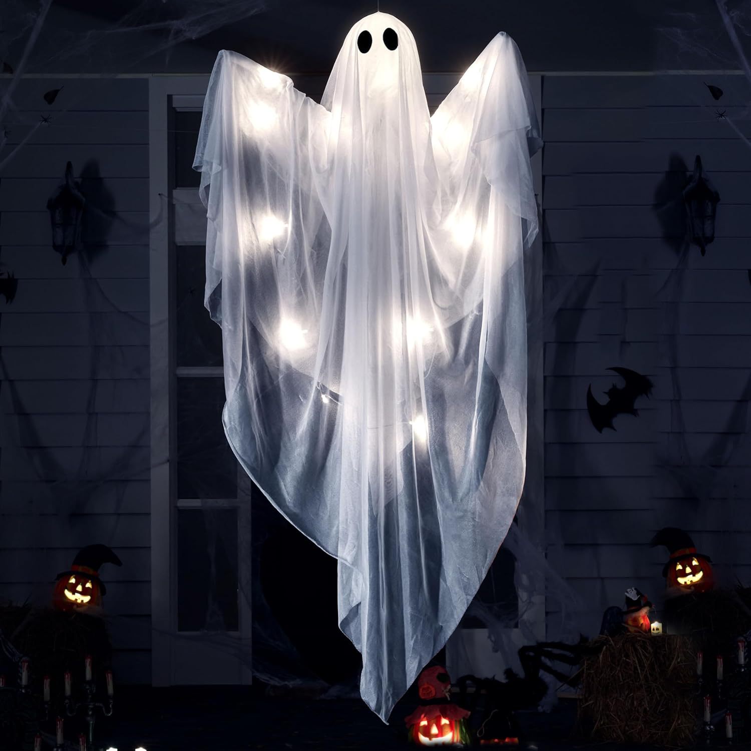 Halloween Hanging Light up Gho - огляд і ціна Outdoor Lighting Effects