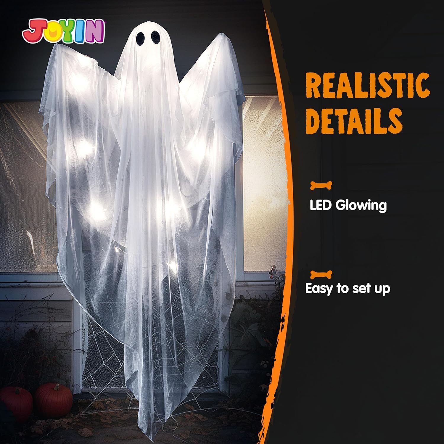 Halloween Hanging Light up Gho - огляд і ціна Outdoor Lighting Effects