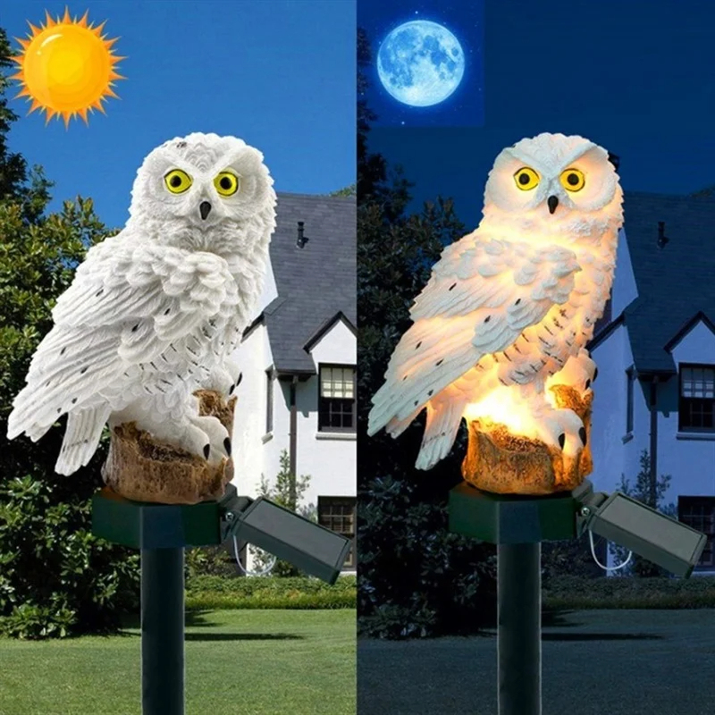Solar Owl Statue Garden Light  - огляд і ціна Outdoor Lighting Effects