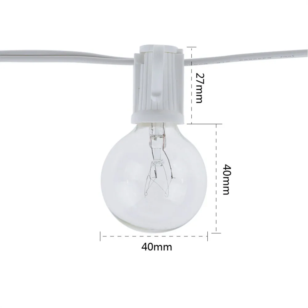 Vintage G40 Clear Bulb String  - огляд і ціна Outdoor Lighting Socket