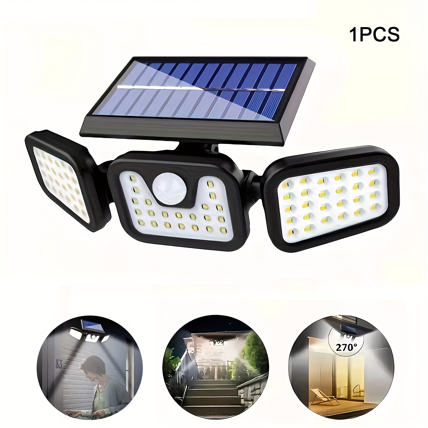 74 LED Solar Powered Motion Se - огляд і ціна Outdoor Lighting Front Yard