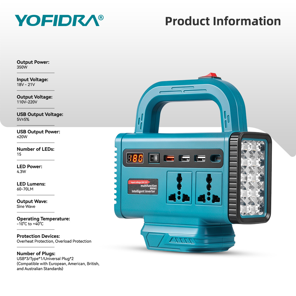YOFIDRA 220V Portable Power In - огляд і ціна Outdoor Lighting Socket
