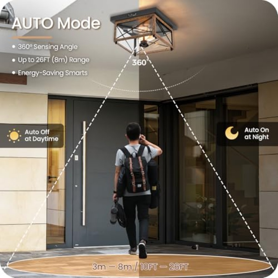 Outdoor Ceiling Light with Mot - огляд і ціна Outdoor Lighting Motion Sensor