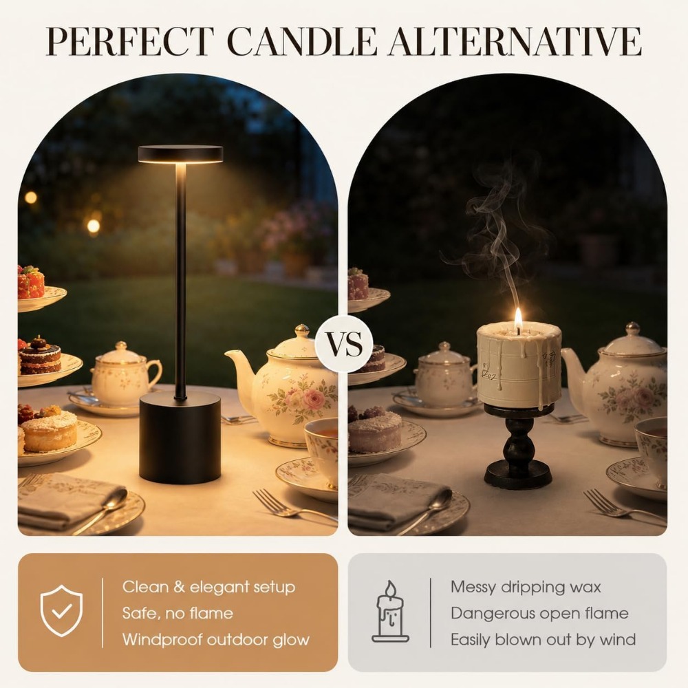 Cordless Table Lamp Set 5000mA - огляд і ціна Outdoor Lighting Waterproof