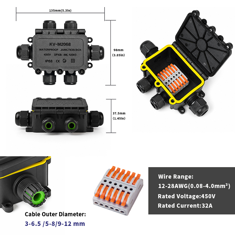 IP68 Waterproof Junction Box 2 - огляд і ціна Outdoor Lighting Electrical Box