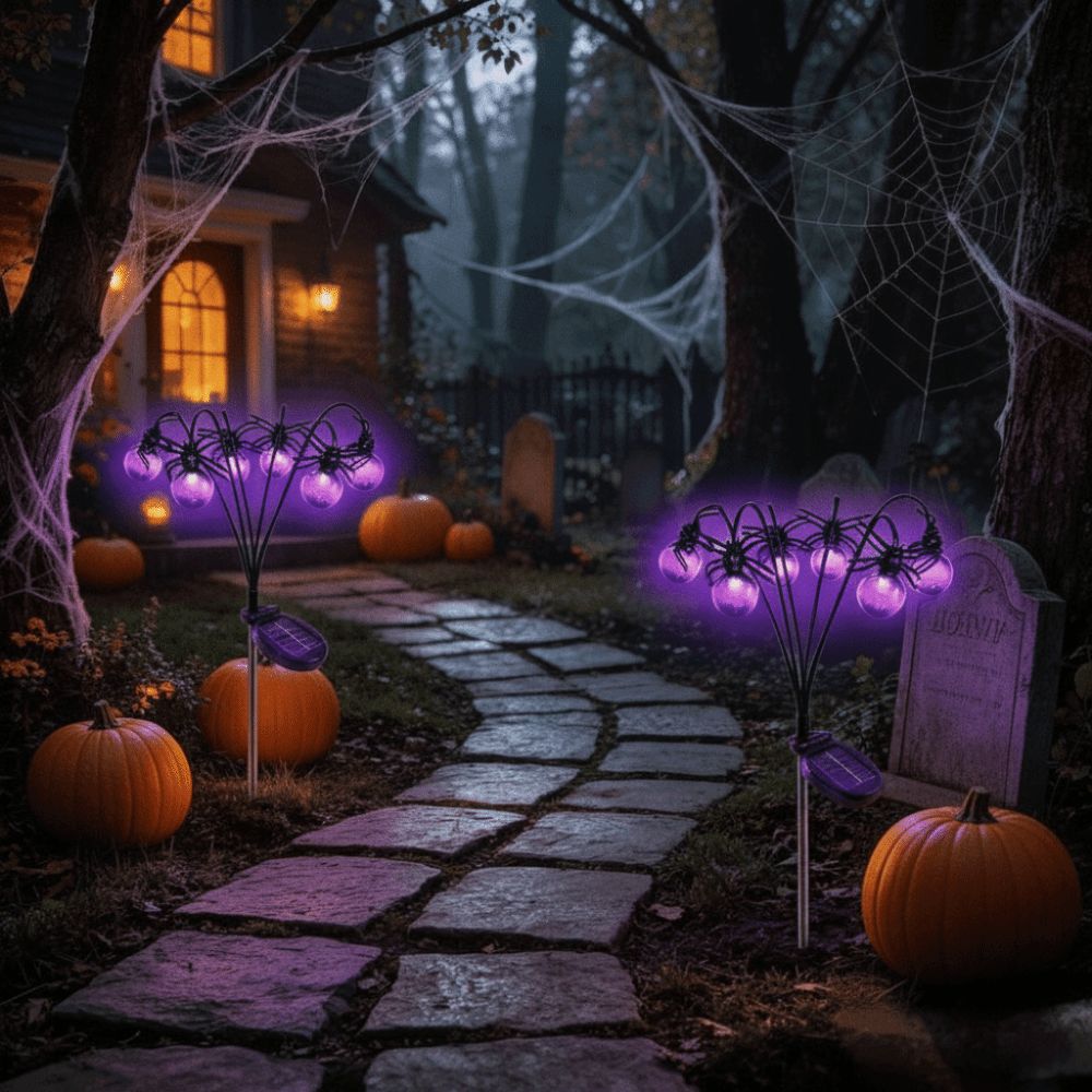 Skeleton Purple Light Hallowee - огляд і ціна Outdoor Lighting Front Yard