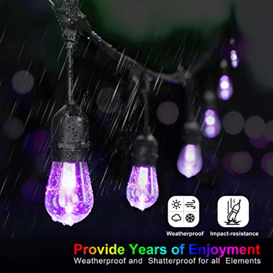 48Feet Outdoor Patio Lights Wa - огляд і ціна String Light Bistro