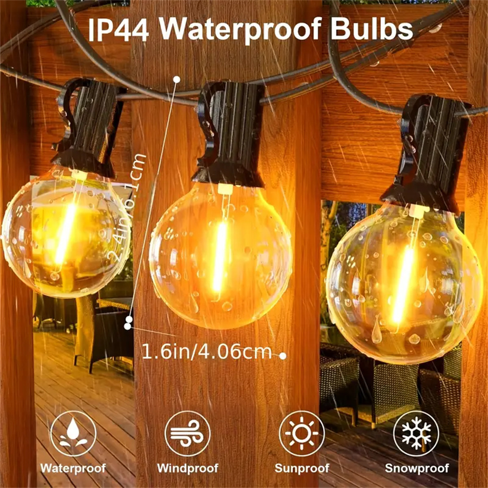 Outdoor String Lights, G40 Glo - огляд і ціна String Light Bistro