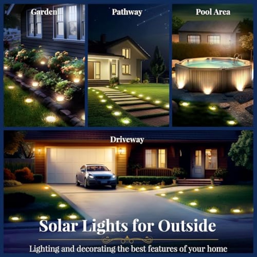 Solar Ground Lights Solar Ligh - огляд і ціна Outdoor Lighting Waterproof