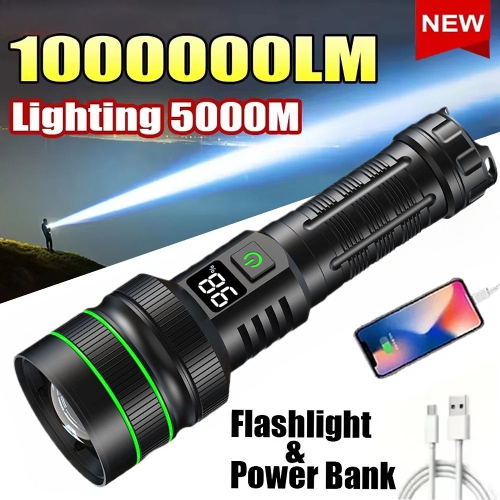 Powerful LED Flashlight Zoomab - огляд і ціна Outdoor Lighting Types