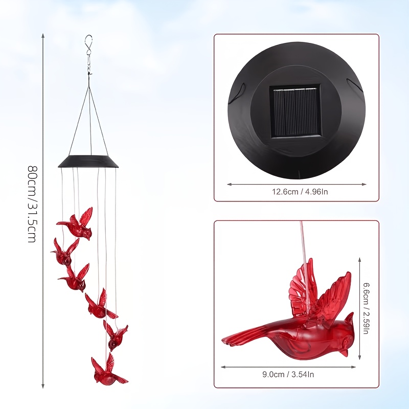 Solar-Powered Flaming Bird Win - огляд і ціна Outdoor Lighting Waterproof